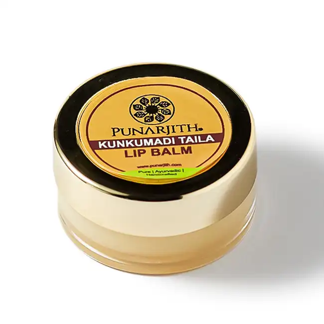 Kumkumadi Taila Lip Balm, best natural lip balm, organic kumkumadi taila lip balm
