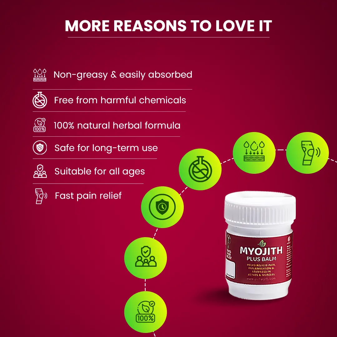 Myojith Plus Balm, Best Ayurvedic Balm For Joint And Muscle Pain Relief
