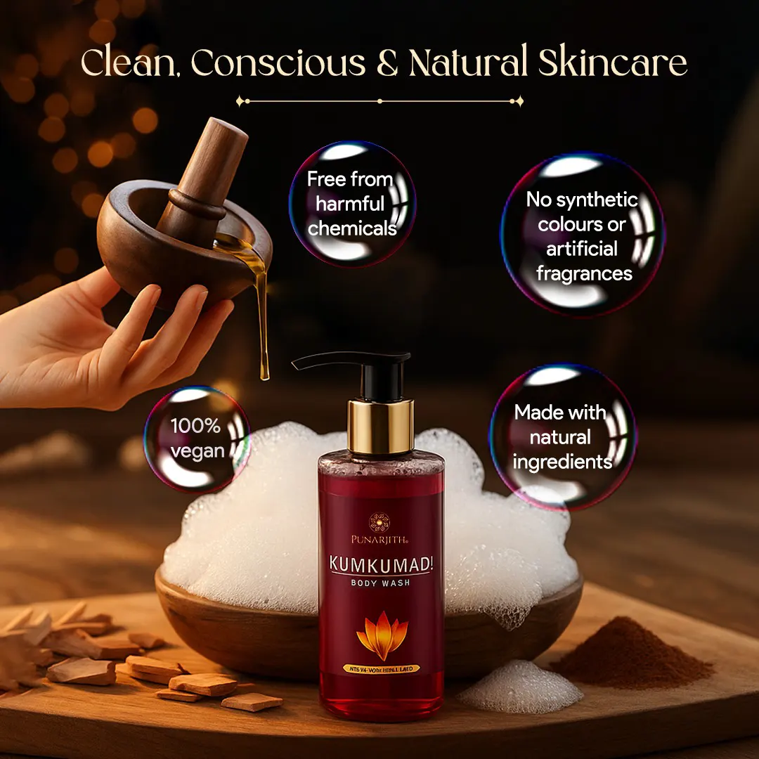 Kumkumadi Body Wash , Best natural body wash, ayurvedic shower gel