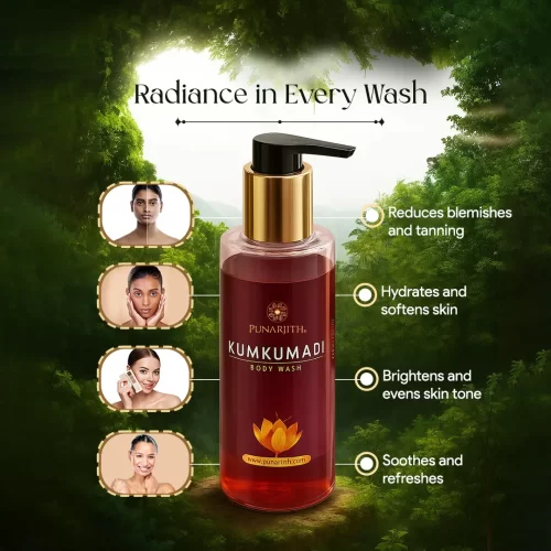 Kumkumadi Body Wash , Best natural body wash, ayurvedic shower gel