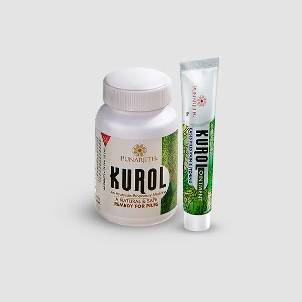 Kurol Tablet & Kurol Ointment Combo Natural Ayurvedic Care for Piles Pain Relief and Healing