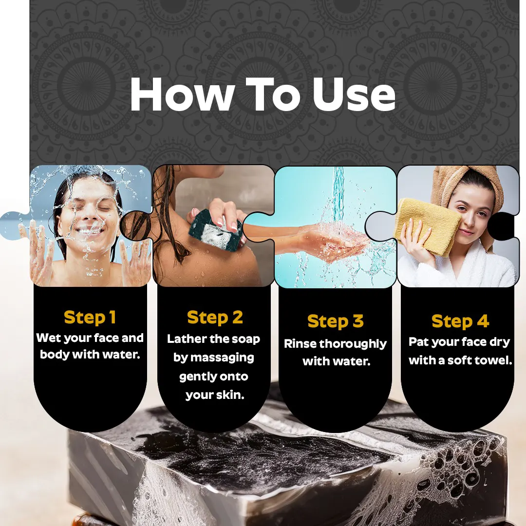 Punarjith ayurveda charcoal soap- eliminates excess oil and pollutants to control acne and pimples