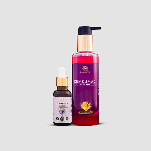Kumkumadi Tailam and Body Wash Combo