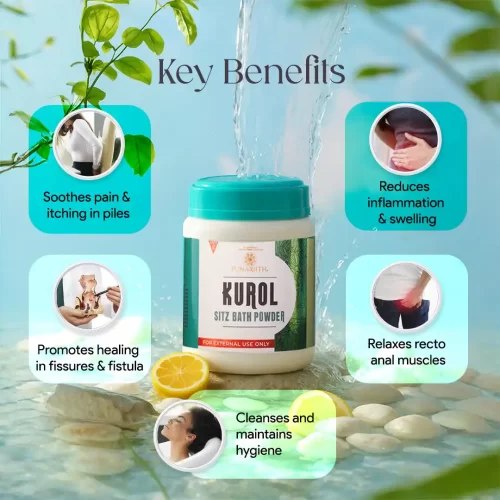 Kurol Sitz Bath Powder – Ayurvedic Relief for Piles Fissure & Fistula
