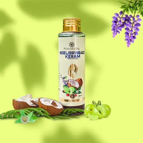 Punarjith Neelibringadi Keram (100 ml)- Ayurvedic hair oil for hair fall and dandruff