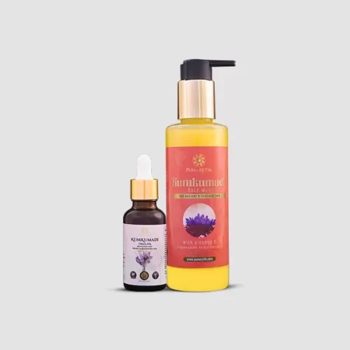Summer Combo Kumkumadi Tailam Ayurvedic Face Glow Oil ( 30ml ) + Kumkumadi Face Wash ( 100ml )