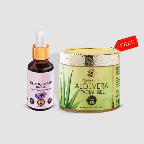 Kumkumadi Tailam face glow oil AND Aloe Vera Gel - For skin care