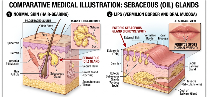 Compare Lips and Normal Skin Bumps on lips Understand Your lips