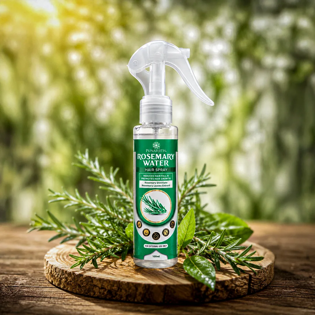 Punarjith Rosemary Water Hair Spray - Reduces Hair Fall & Promotes Growth (Pack of 2)